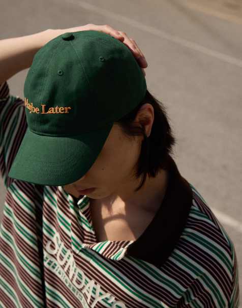 Bershka - Casquette à broderies - Vert - view 1