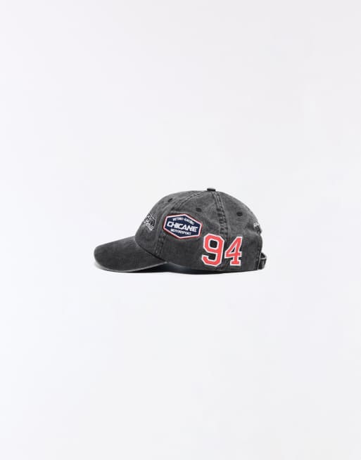 Bershka - Casquette avec écusson Racing - Gris et noir, 2 de 4