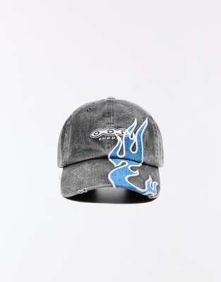 Bershka - Casquette brodée - Noir