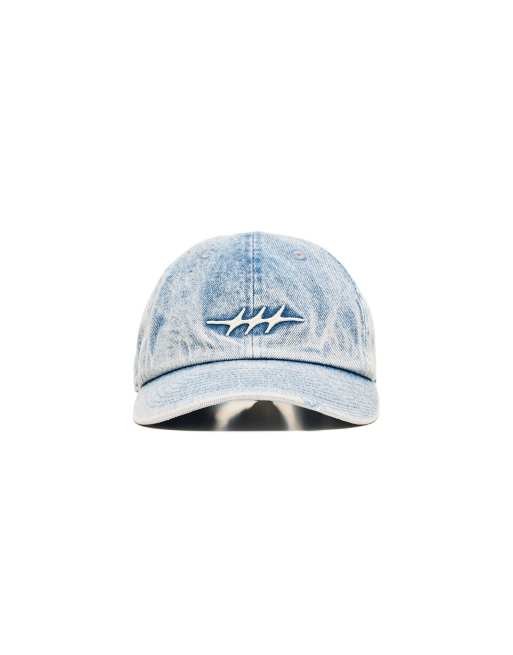 Bershka casquette en jean brodée d'étoiles délavé clair, 4 de 4