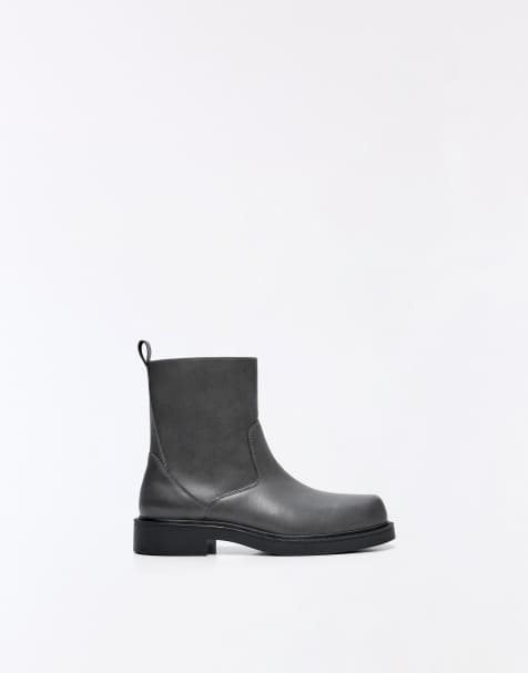 Bershka Casual ankle boots in grey - view 1