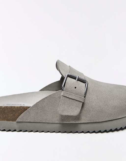 Bershka casual clogs med spænde i grå, 7 af 7