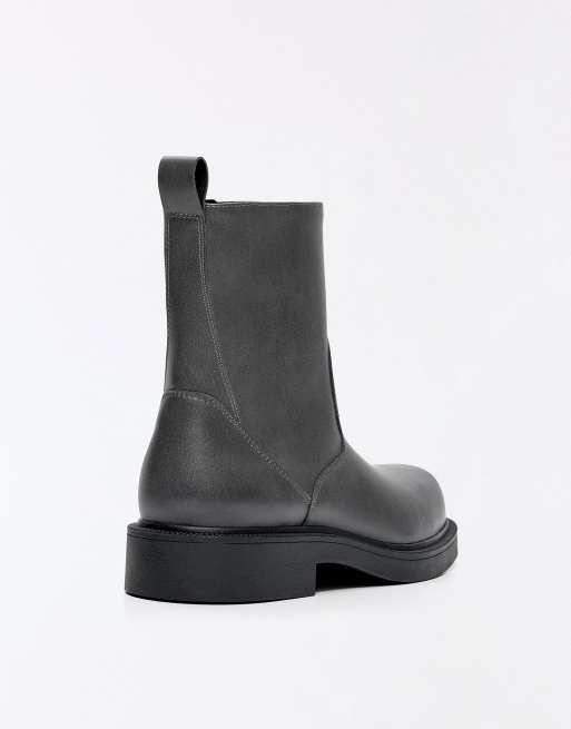 Bershka casual enkellaarzen in grijs, 3 van 6