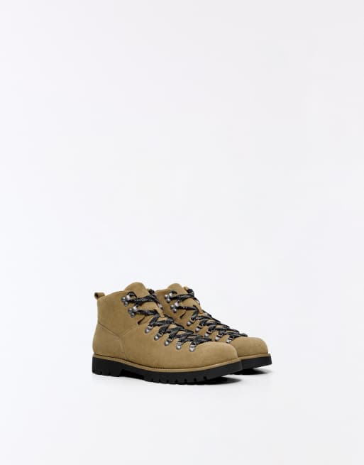 Bershka casual vandringsankelboots i tan, 2 av 6