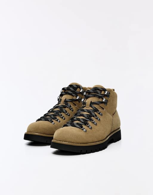 Bershka casual vandringsankelboots i tan, 5 av 6