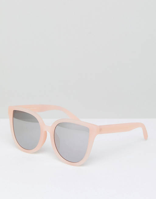 Bershka Cat Eye Sunglasses In Pink