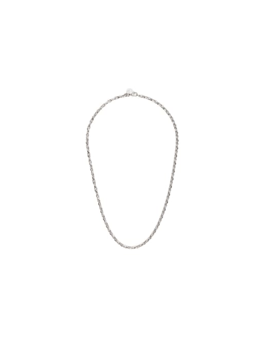Bershka catenina a maglie sottili in argento, 4 di 4