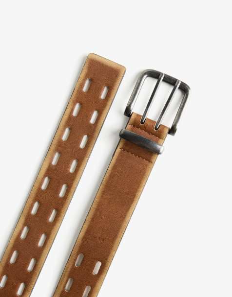 Bershka - Ceinture avec deux rangées de passants - Camel - view 1