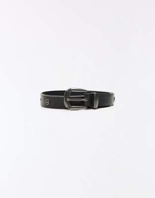 Bershka - Ceinture cloutée - Noir