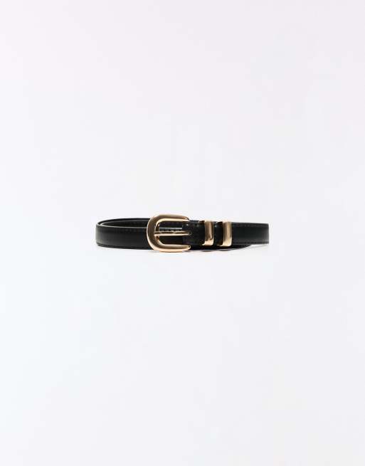 Bershka ceinture fine avec boucle noire, 4 de 5