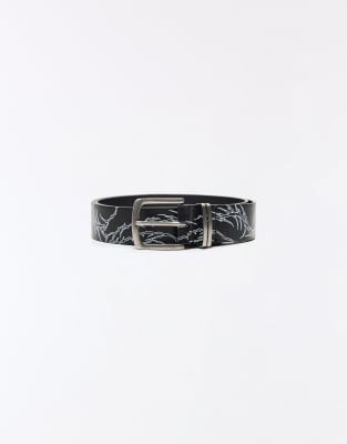 Bershka - Ceinture imprimée - Noir
