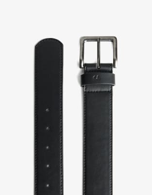 Bershka - Ceinture large imitation cuir - Noir