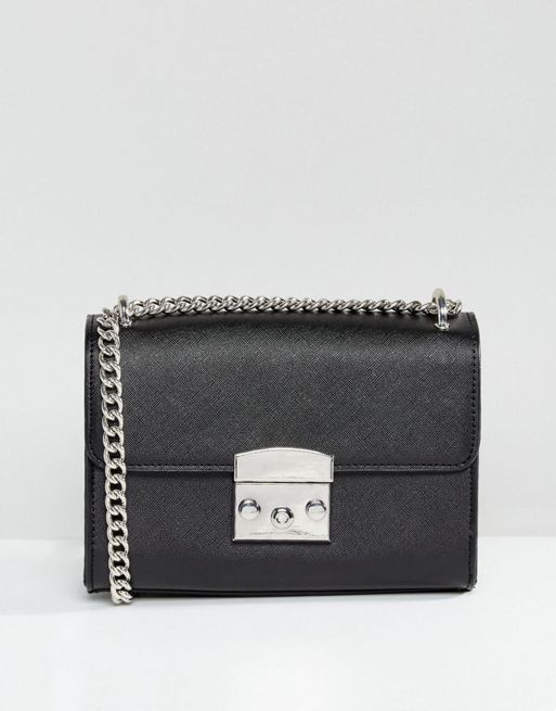 Bershka Small Cross Body Bag With Thick Chain Strap