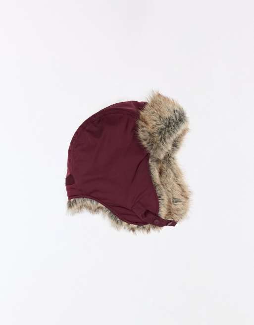 Bershka chapka aviateur en nylon violet, 2 de 3
