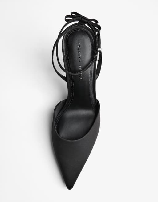 Bershka - Chaussures à talon haut et nœud - Noir, 3 de 4