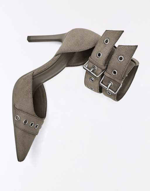 Bershka chaussures à talons à brides multi-boucles camel, 4 de 7