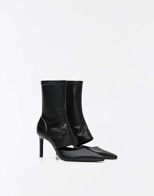 Bershka chaussures à talons découpées noires, 3 de 6