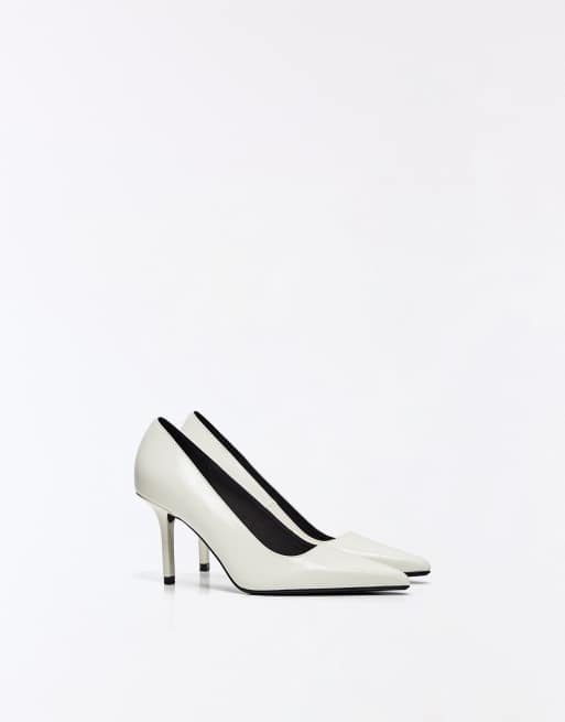 Bershka chaussures à talons en blanc, 2 de 7