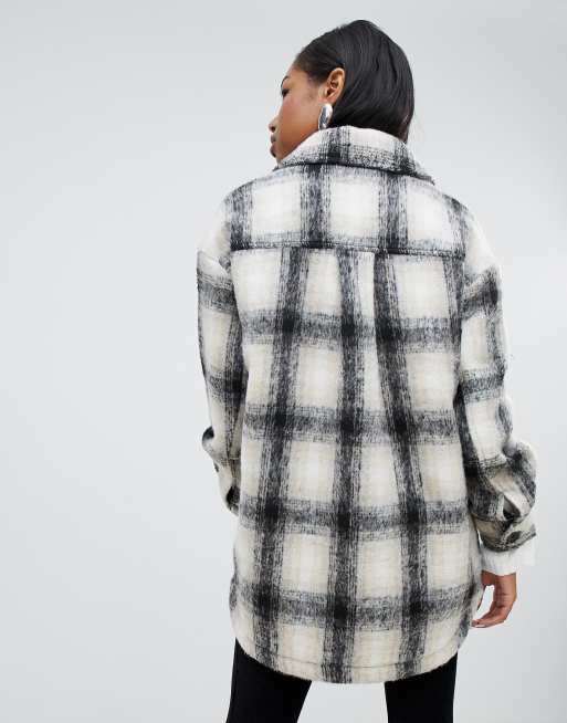 Bershka shop plaid coat