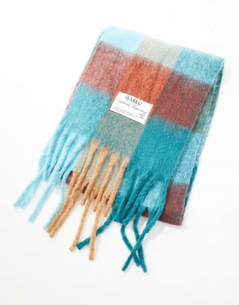 Bershka check scarf in beige - view 1