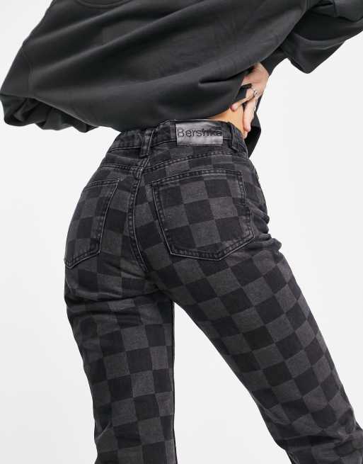 Jeans checkered hot sale