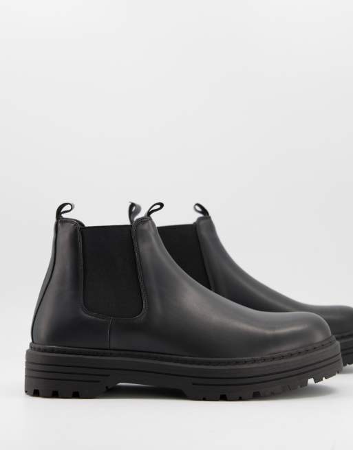 Bershka Chelsea boot in black