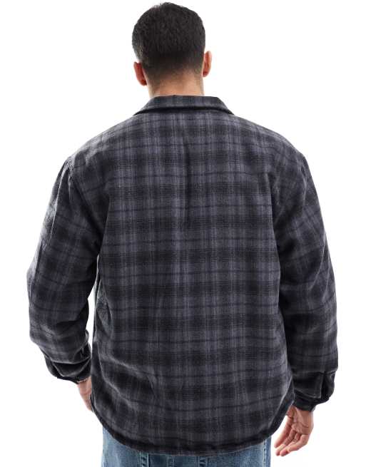 Bershka - Chemise à carreaux - Gris délavé, 3 de 4