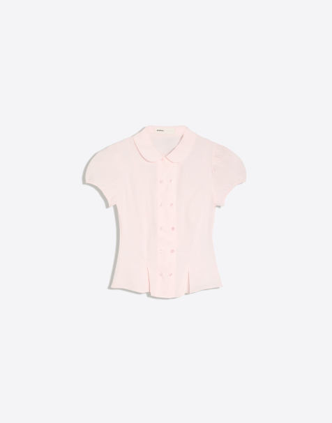 Bershka - Chemise à manches courtes et col Claudine - Rose - view 1