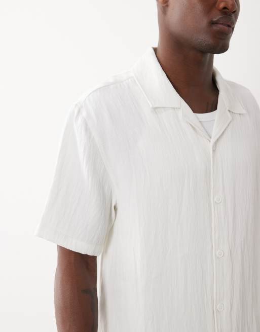 Bershka - Chemise à manches courtes styleé champêtre - Blanc, 5 de 5