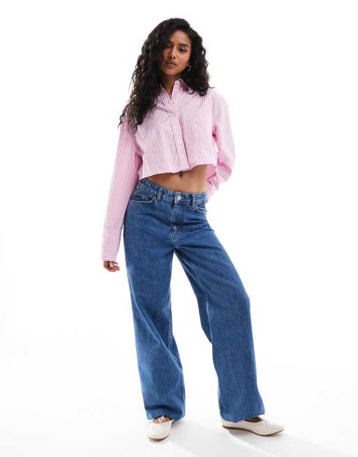Polo Femme Manches Longues Rose Doublure à Rayures