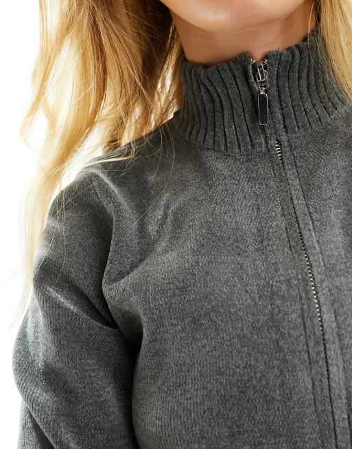 Chenille zip best sale up sweater