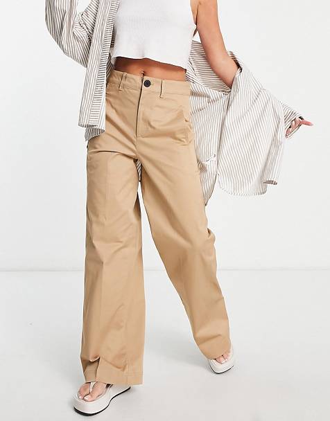 Asos Donna Abbigliamento Pantaloni e jeans Pantaloni Pantaloni chinos Chino comodi color sabbia 