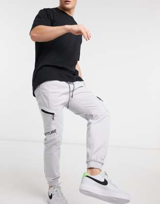 grey chino joggers
