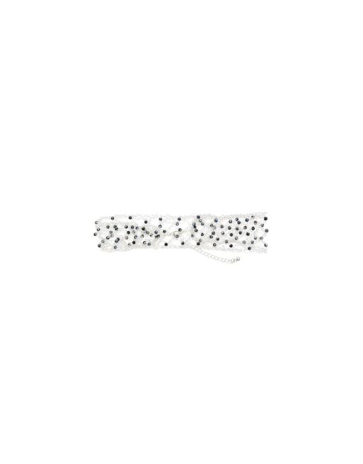 Bershka Choker i mesh med perler i sølv, 3 af 3