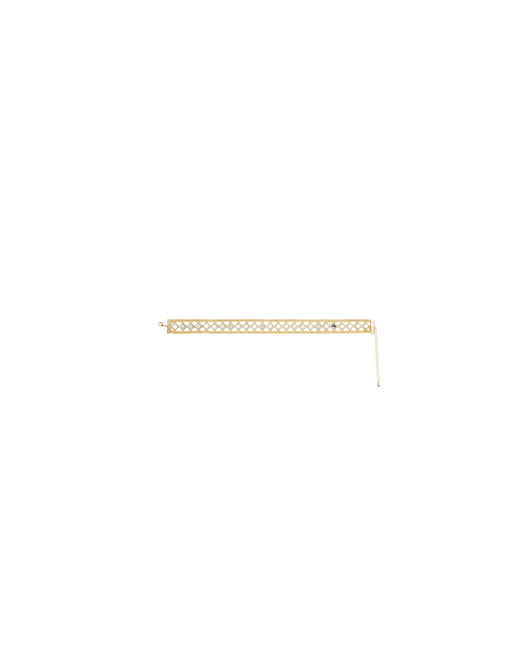 Bershka chokerketting met spiegel in goud, 4 van 4