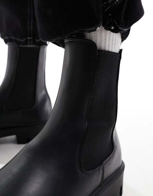 Vagabond kenova black hot sale leather chunky chelsea boots