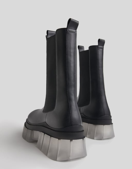 Bershka store chunky boots