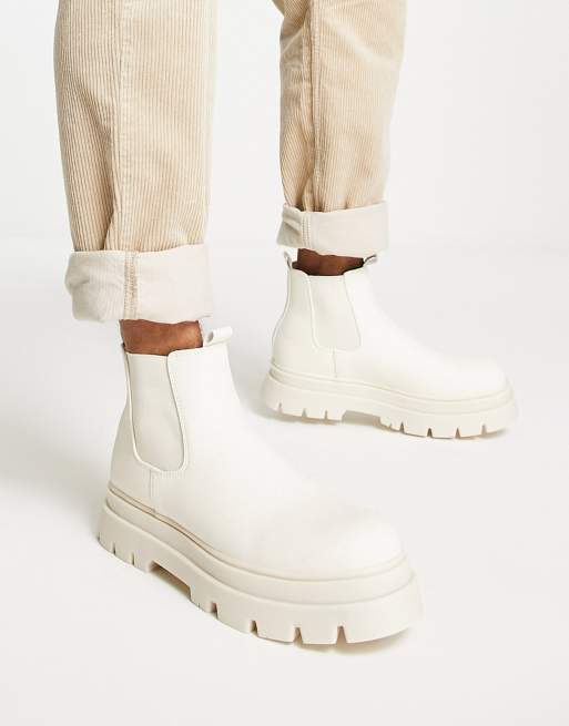 Mens hot sale cream boots