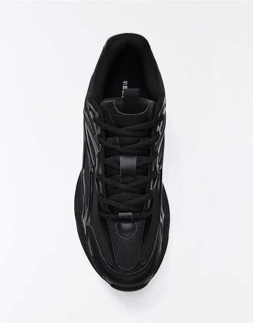 Bershka Chunky combination sneakers in black, 5 of 7