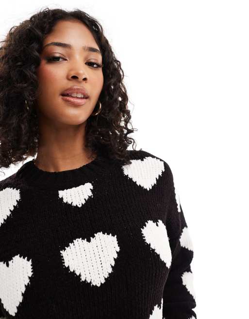 Heart pattern sweater hotsell