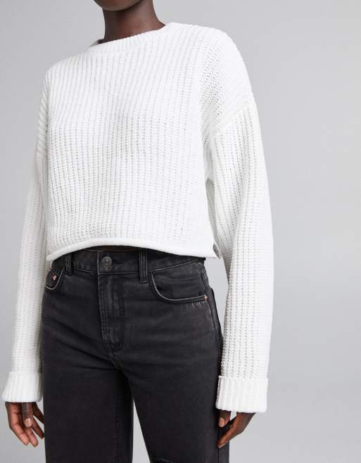 White 2025 chenille jumper