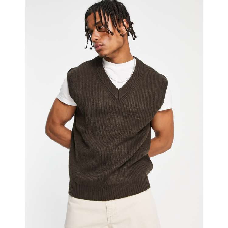 sweater vest brown