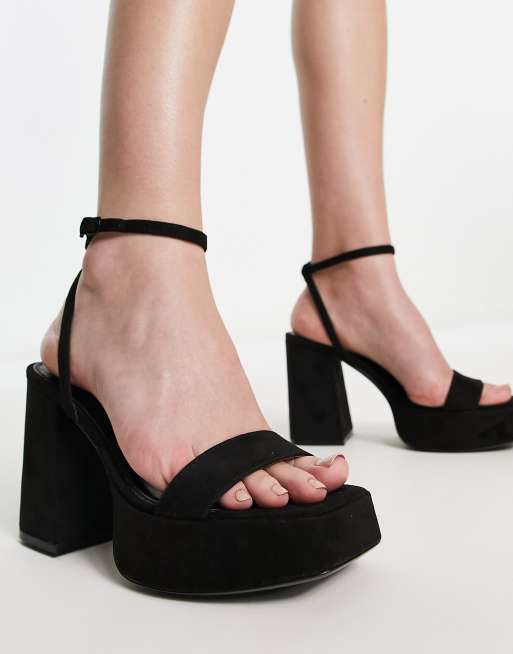 Chunky platform 2025 black sandals