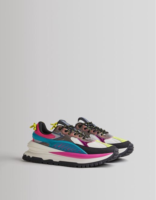 Bershka multi hot sale coloured trainers