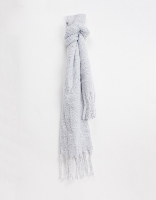 Bershka super soft chunky scarf in grey