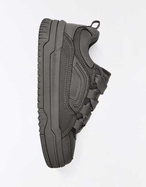 Bershka Chunky Skate-Sneaker in Grau, 5 von 7