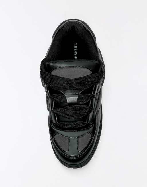 Bershka chunky skate sneakers i sort, 7 af 7