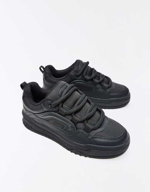 Bershka chunky skate sneakers nere, 3 di 6