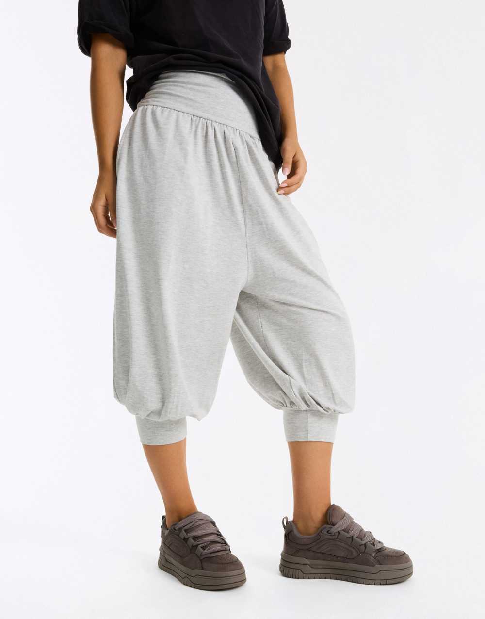 Bershka Chunky skate trainers in grey
