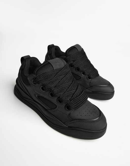Bershka Chunky skater trainers in black ASOS